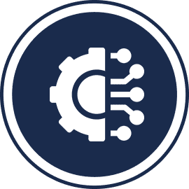 A picture of a computer icon with the symbol for machine learning.
